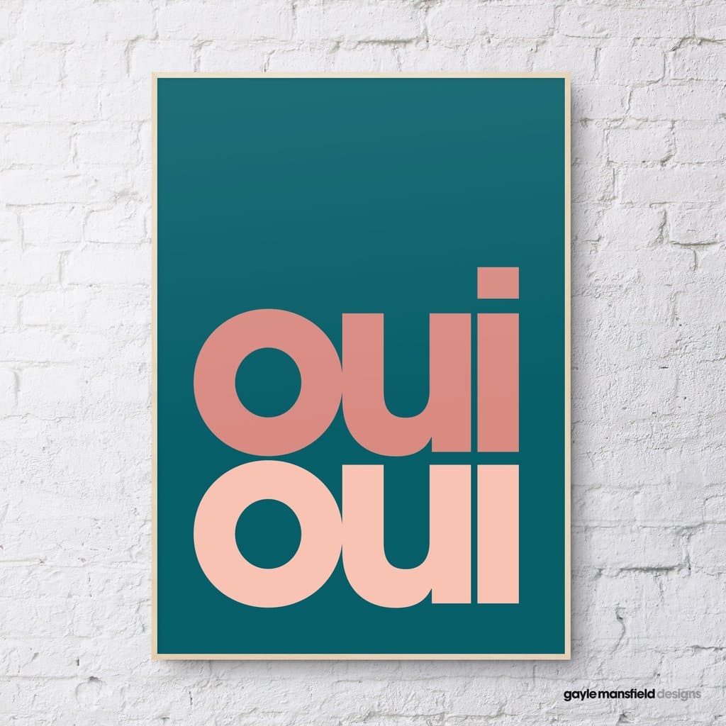 Gayle Mansfield design 'Oui Oui' Print | Grace & Grey